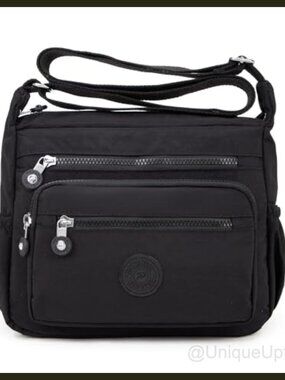 Pealwel Nylon Waterproof Satchel Handbag Multiple Pockets Crossbody Purse